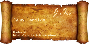 Jahn Kandida névjegykártya